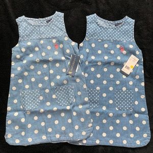 Polo girls denim/chambray dress